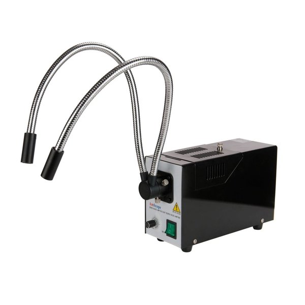 Amscope 150W Fiber Optic Dual Gooseneck Illuminator for Microscopes HL250-BY